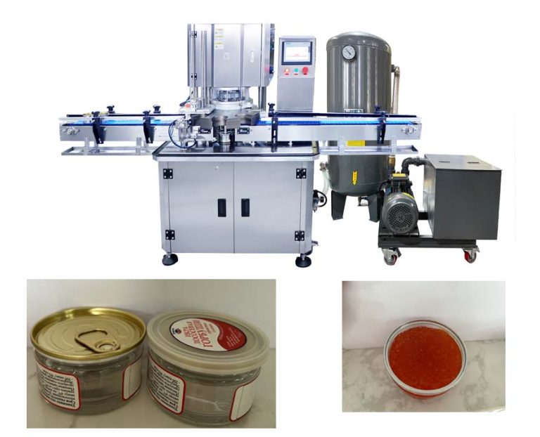 Cavier, seafood , fish canned food seaming machine manufacture