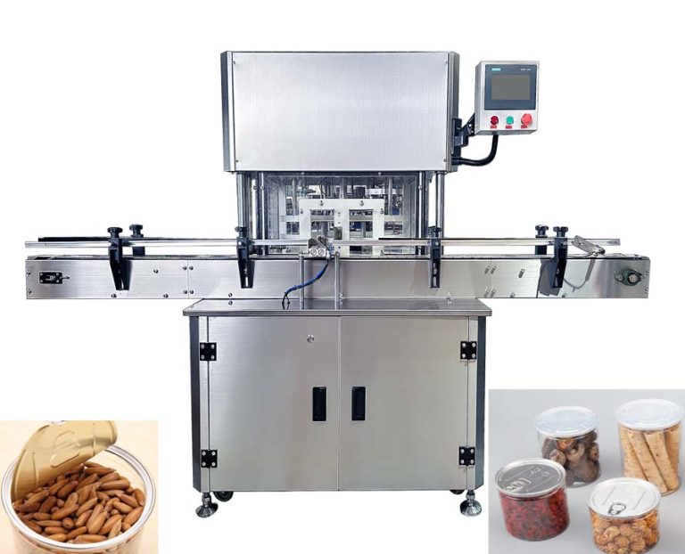 Automatic nitrogen gas can sealing machine for raisins,pistachios, melon seeds, dried fruit