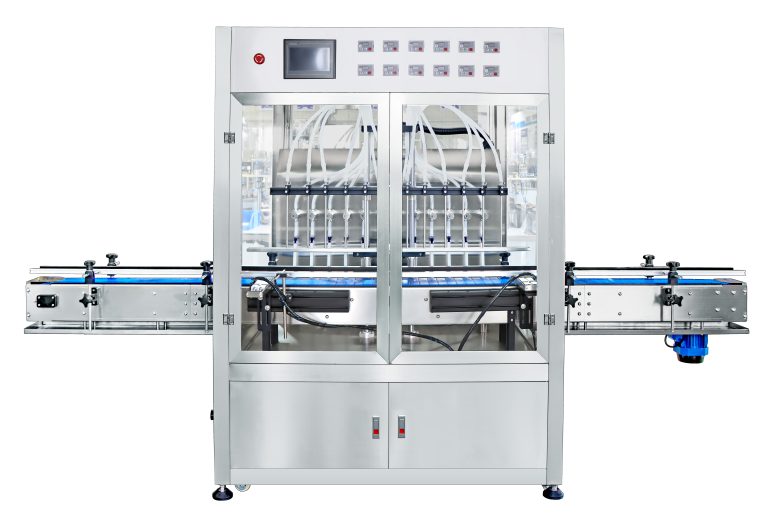 Automatic liquid filling line for glass bottle